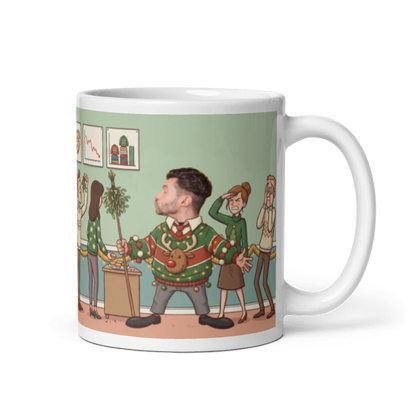 Christmas gift for male coworkers with the handle on the right, a real face on the worst Christmas sweater at the office party