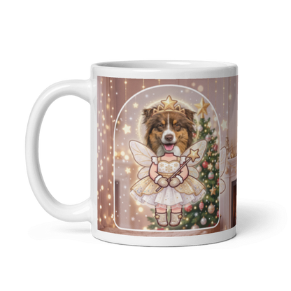 The same dog fairy mug with the handle on the left, the dog's face still showing