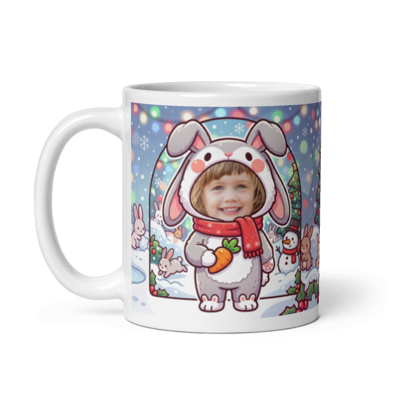 The same rabbit mug with the handle on the left, face still showing